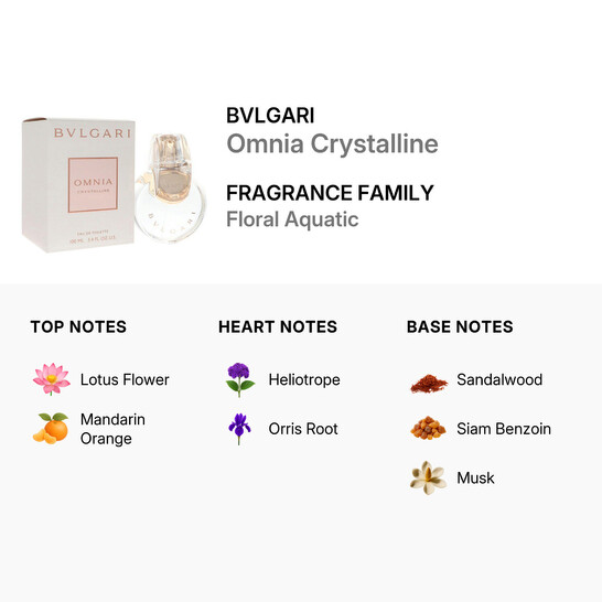 Bvlgari Ladies Omnia Crystalline EDT Spray 3.4 oz Fragrances