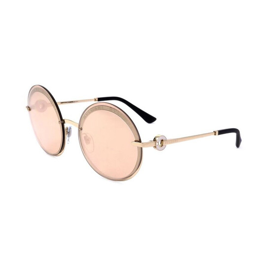 Bulgari Rose Gold Round Sunglasses BVLGARI Le Gemme 6186 18K Rose Gold Plated Grau Round Jewel  main image 2