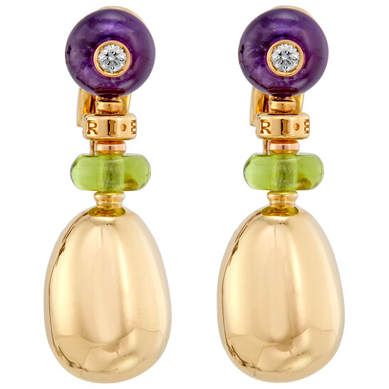 Bvlgari Mediterranean Eden 18K Yellow Gold Earrings 346340
