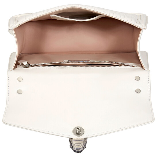 Bvlgari Serpenti Diamond Blast Shoulder Bag- White Agate