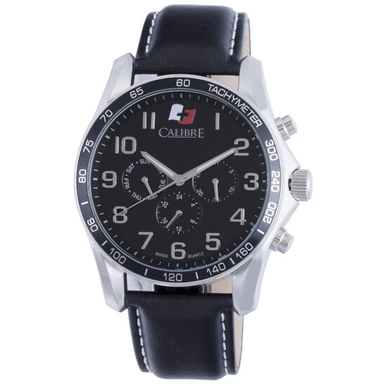 Calibre Buffalo Black Dial Black Leather Men's Watch SC-4B1-04-007 - 546x546