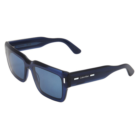 New Calvin Klein Blue Square Sunglasses Calvin Klein Blue Square Unisex Sunglasses CKJ24608S 001 52  main image 2
