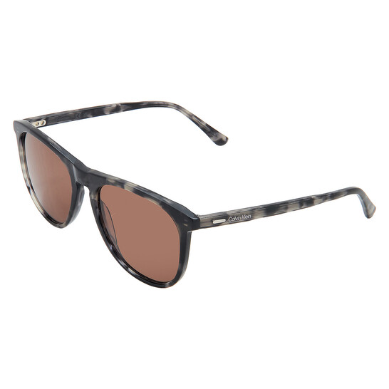 Calvin Klein Black and Tan Sunglasses CK2450 No Case Modified Rectangle Sunglasses CK24500S Calvin Klein  main image 3