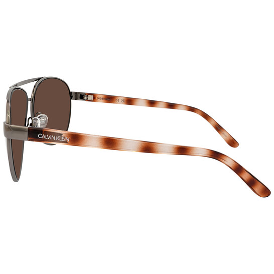 Calvin Klein Brown Pilot Ladies Sunglasses CK19321S 008 61  display picture 3