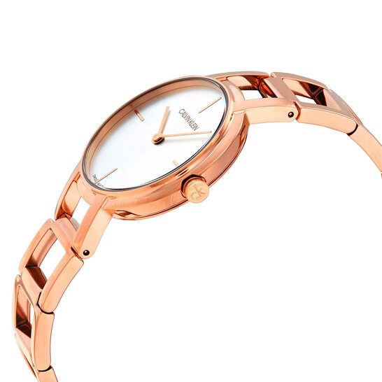 カルバンクライン 腕時計  ピンクゴールド×シルバー K8N23646 Calvin Klein Cheers Silver Dial Rose Gold PVD Ladies Watch