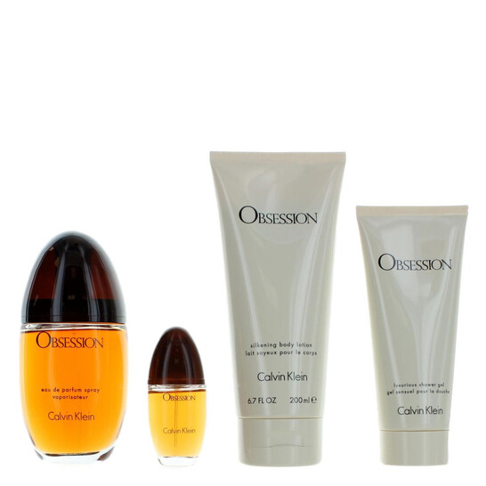 CALVIN KLEIN Ladies Obsession 4pc Gift Set Fragrances