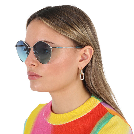 Calvin Klein Jeans
Women CKJ22202S Oval Sunglasses, Silver Calvin Klein Jeans Women main image 3