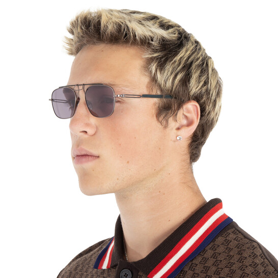 Calvin Klein Titanium Grey Pilot Men's Sunglasses CKNYC1810S 008