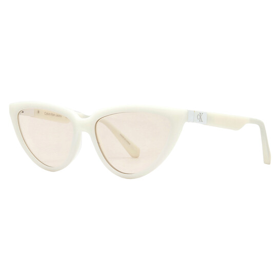 Calvin Klein White Sunglasses Calvin Klein Sunglasses CK 624s White – Friedman & Sons main image 4