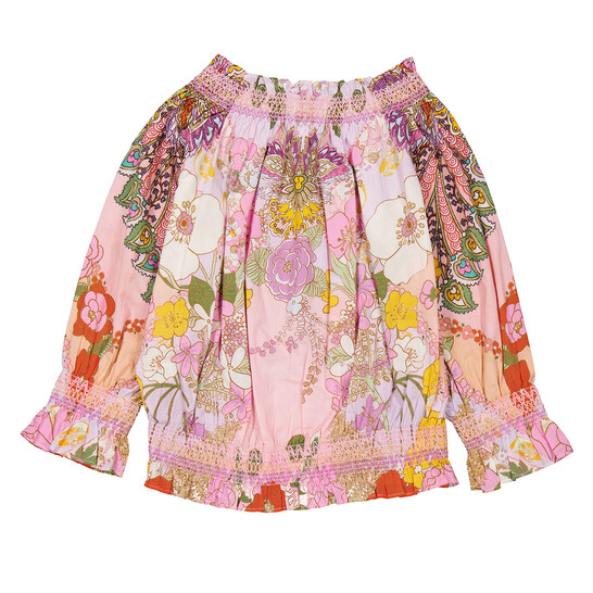 Camilla Kids Off Shoulder Top With Smocking, Size 12Y - 546x546 Image #3