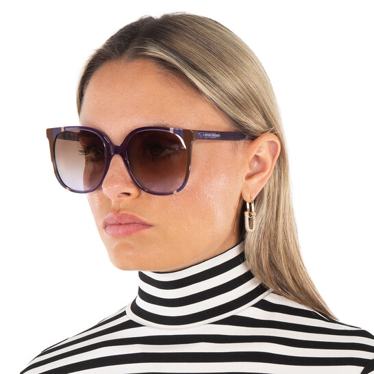 Carolina Herrera Brown Shaded Violet Square Ladies  display picture 3