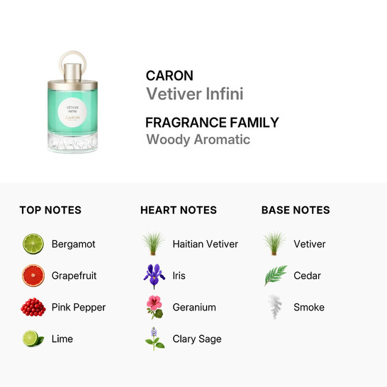 Caron Unisex Vetiver Infini EDP Spray 3.38 oz Fragrances