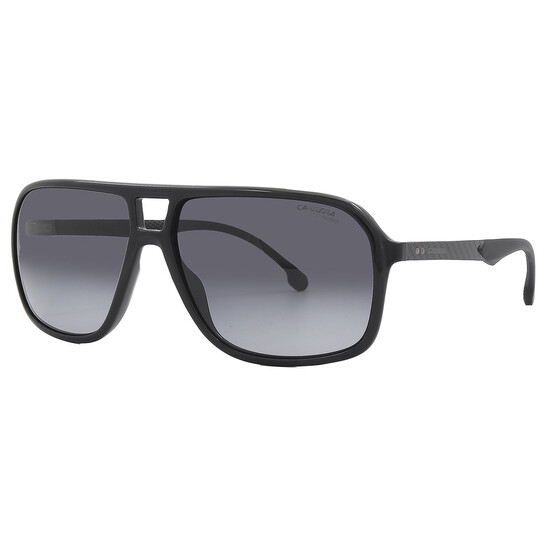 Carrera Men's 8037/S Silver Rectangular Sunglasses - 58mm Metal Frame With UV Protection