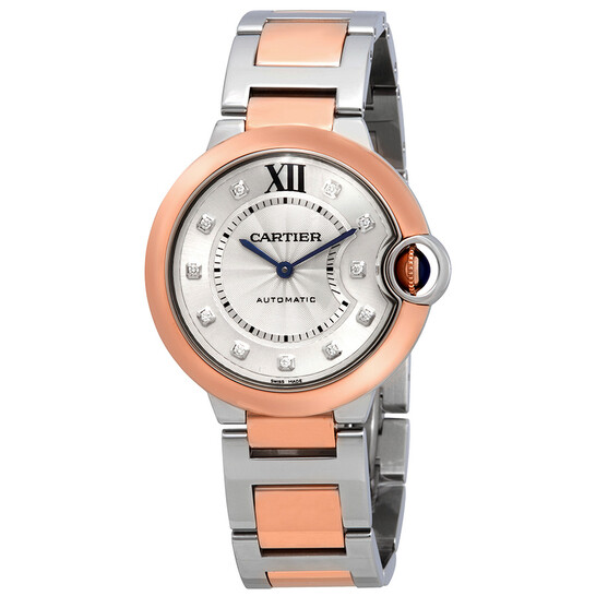 Cartier Ballon Bleu Automatic Diamond Dial Ladies Steel and 18kt Rose Gold Watch W3BB0013 Cartier Ballon Bleu Automatic Diamond Dial Ladies Steel and 18kt Rose Gold Watch W3BB0013 - 546x546