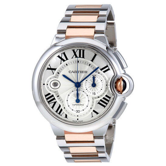 Cartier Ballon Bleu Silvered Guilloche Dial Men's Watch W6920075 - 546x546