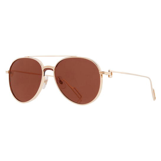 Cartier C de Cartier Brown Pilot Unisex Sunglasses CT0273S  display picture 1