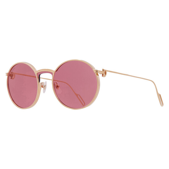 Cartier C de Cartier Red Round Ladies Sunglasses CT0274S 003  display picture 3