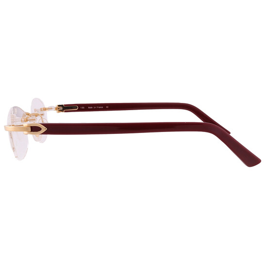 Cartier Demo Oval Unisex Eyeglasses CT0056O 003 52