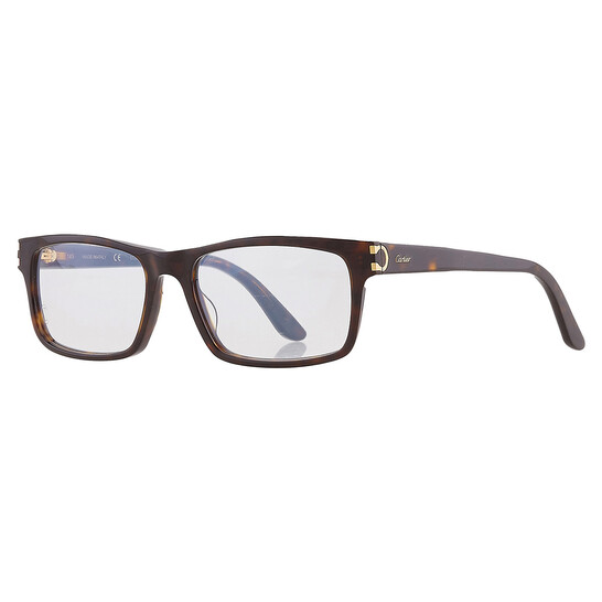 Cartier Demo Rectangular Men's Eyeglasses CT0005O 005 55