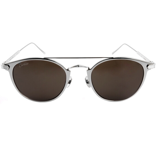 Cartier Grey Pantos Titanium Unisex Sunglasses CT0015S 001