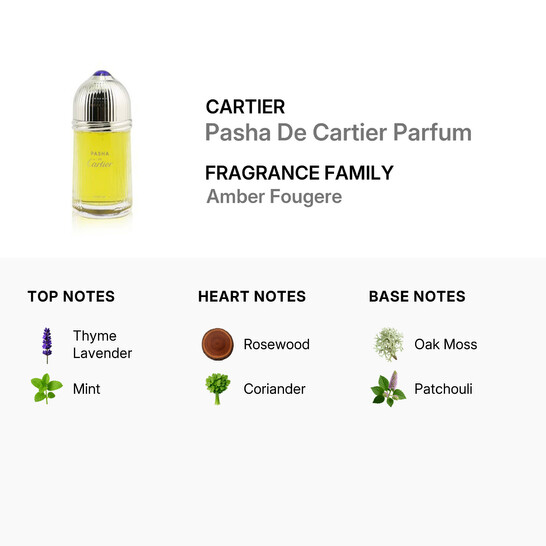 Cartier Men's Pasha Parfum Spray 1.7 oz Fragrances 3432240504203