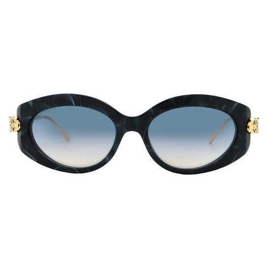 ?100 % Authentic Cartier Panthere de Cartier Oval Ladies Sunglasses? Authentic Cartier Spotted Panther Sunglasses 18 130 Oval  main image 3