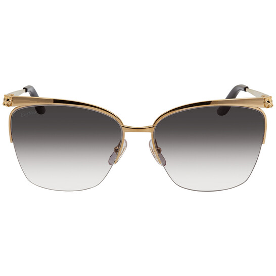 Cartier Panthere de Cartier Grey Gradient Rectangular Ladies Sunglasses CT0124S 001 59 Cartier Panthere de Cartier Grey Gradient Rectangular Ladies Sunglasses CT0124S 001 59 - 546x546