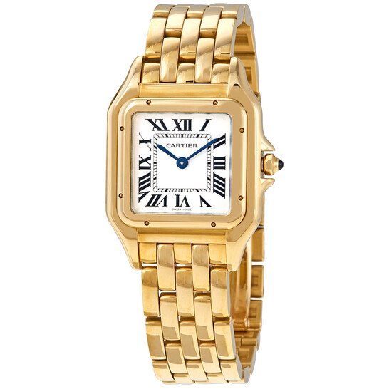 Cartier Panthere de Cartier Medium Silver Dial 18kt Yellow Gold Ladies Watch WGPN0009 - 546x546