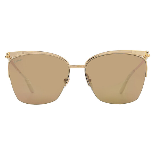 100% Authentic Cartier Pink Panthere Sunglasses 100% Authentic Cartier Panthere CT0149S 003 Gold Brown Pink  main image 4