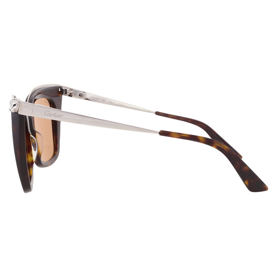 Cartier Panthere CT0030SA sunglasses havana-silver-violet Cartier Panthere de Cartier Violet Cat Eye Ladies Sunglasses  main image 4