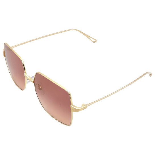 NWT Cartier Santos de Cartier Red Rectangular Gold Frame Ladies Sunglasses Cartier Santos de Cartier Red Rectangular Ladies Sunglasses  main image 3