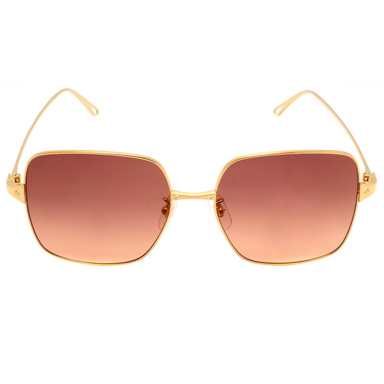 Cartier Santos de Cartier Red Rectangular Ladies Sunglasses Cartier Santos de Cartier Red Rectangular Ladies Sunglasses