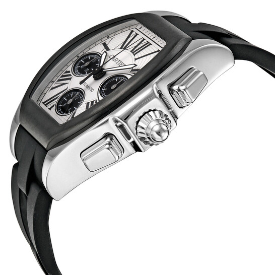 Cartier Roadster Chronograph Silver Dial Black Rubber Automatic Men's Watch W6206020 Cartier Roadster Chronograph Silver Dial Black Rubber Automatic Men's Watch W6206020 - 546x546 Image #2