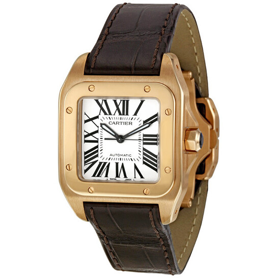 Cartier Santos 100 18kt Rose Gold Ladies Watch W20108Y1 Cartier Santos 100 18kt Rose Gold Ladies Watch W20108Y1 - 546x546