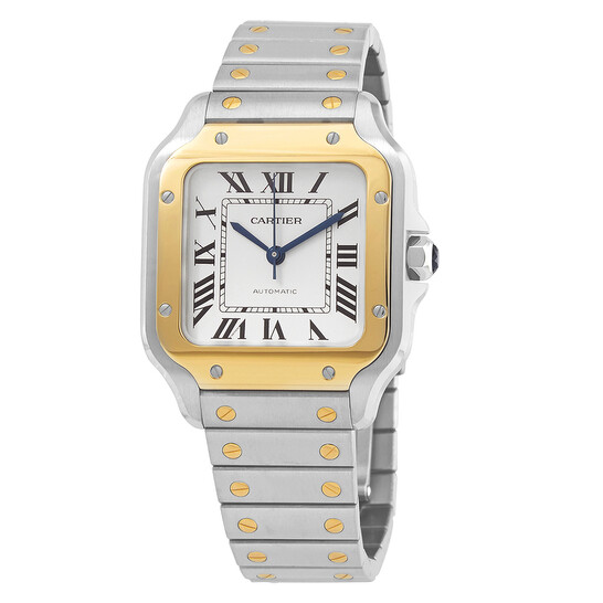 Cartier Santos Automatic Medium Size Silver Dial Ladies Watch