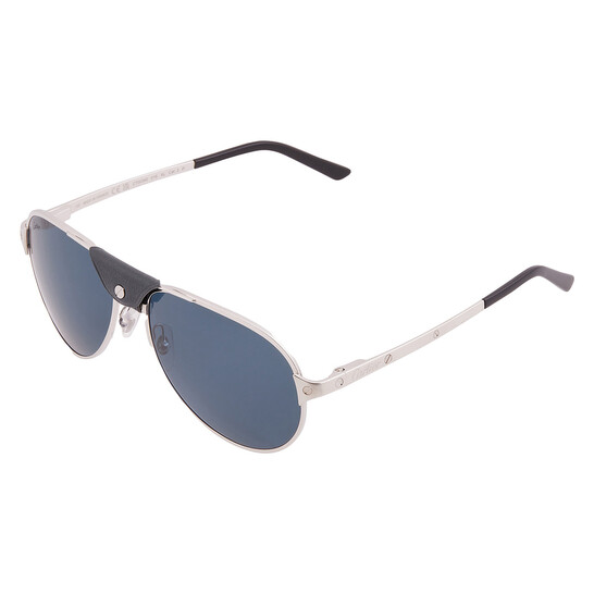 Cartier Santos de Cartier Blue Pilot Men's Sunglasses