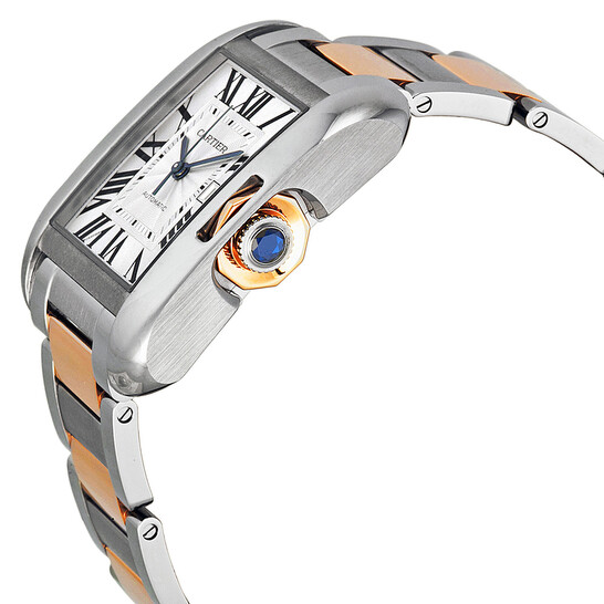 Cartier Tank Anglaise Large Automatic Rose Gold and Steel Ladies Watch W5310037 - 546x546 Image #2