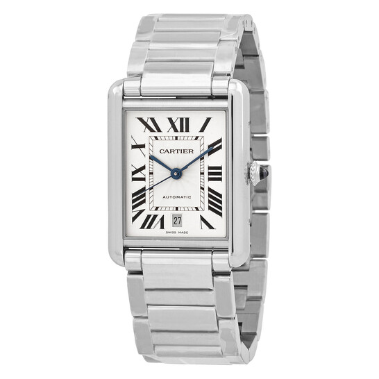 Cartier Tank Automatic Silver Dial Men's Watch WSTA0053 - Watches