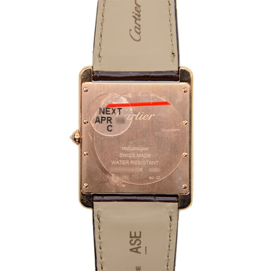 Cartier Tank Louis Silver Dial Brown Leather Diamond Men's Watch WT200005 - 546x546 Image #4