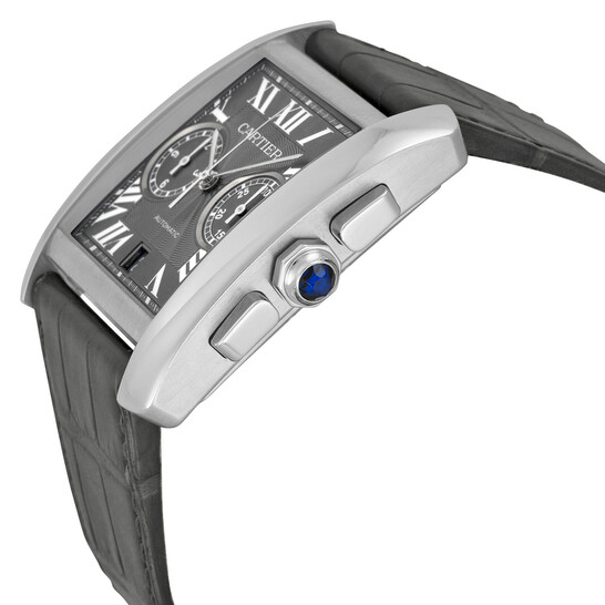 Cartier Tank MC Chronograph Grey Dial Grey Leather Men's Watch W5330008 - 546x546 Image #2