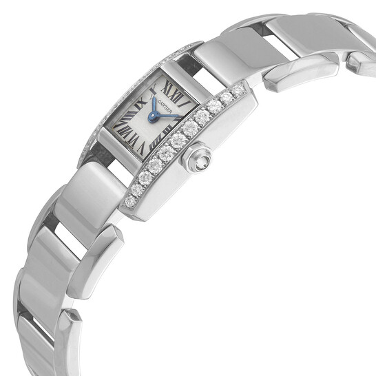 Cartier Tankissime Silver Dial 18K White Gold Diamond Ladies  display picture 1