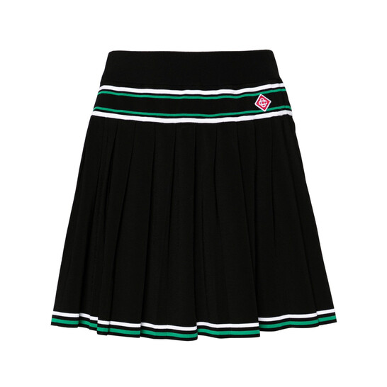 Casablanca Ladies Black Pleated Knit Skirt, Size Small WPF24