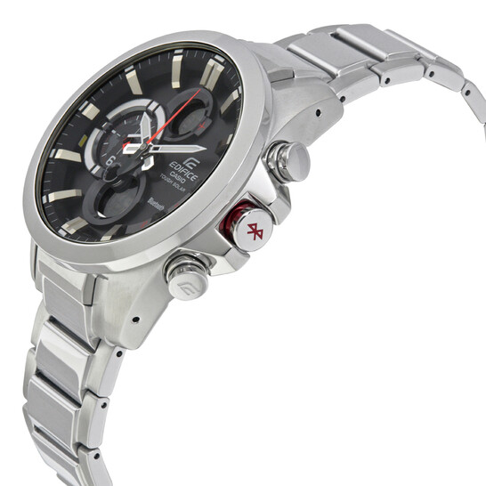 Casio Edifice Black Dial Stainless Steel Bluetooth Men's Watch