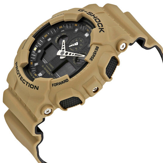 Casio G-Shock Black Dial Men's Sand Beige Sports Watch GA100L-8A