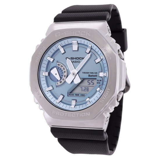 Casio G-Shock Alarm Analog-Digital Blue Dial Watch GBM-2100A