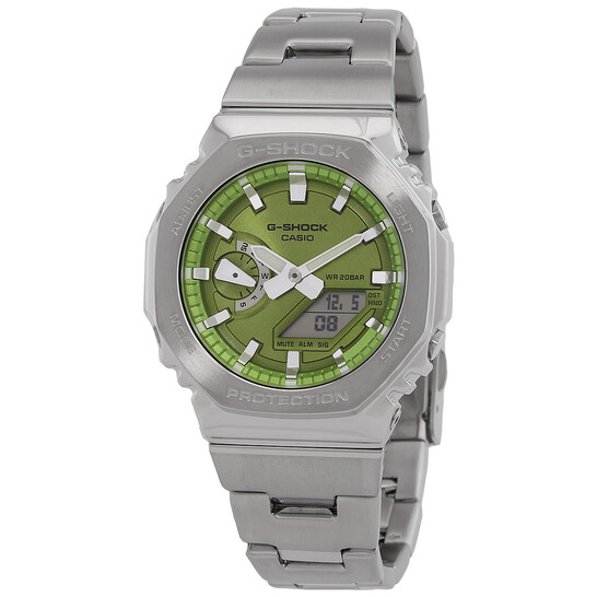 Casio G-Shock G-Steel 2100 Series Quartz Green Dial Men's Watch GM2110D-3A
