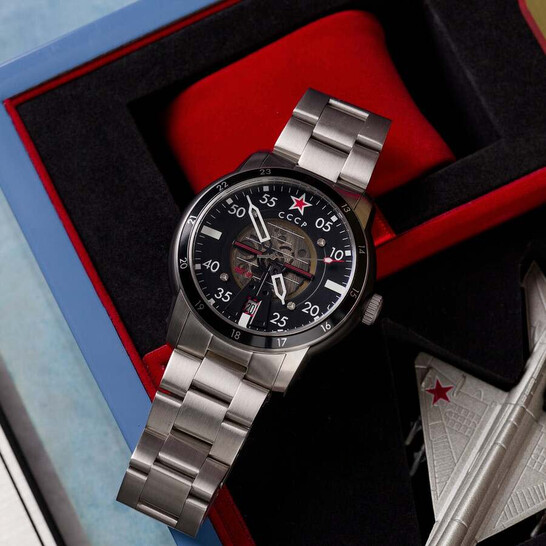 Cccp Mig-21 Automatic Black Dial Men's Watch CP-7101-11