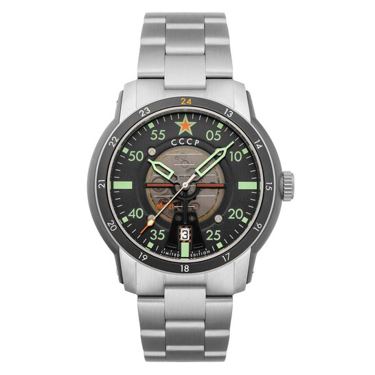 Cccp Mig-21 Automatic Grey Dial Men's Watch CP-7101-33