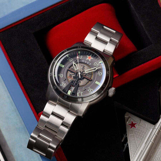 Cccp Mig-21 Automatic Grey Dial Men's Watch CP-7101-33