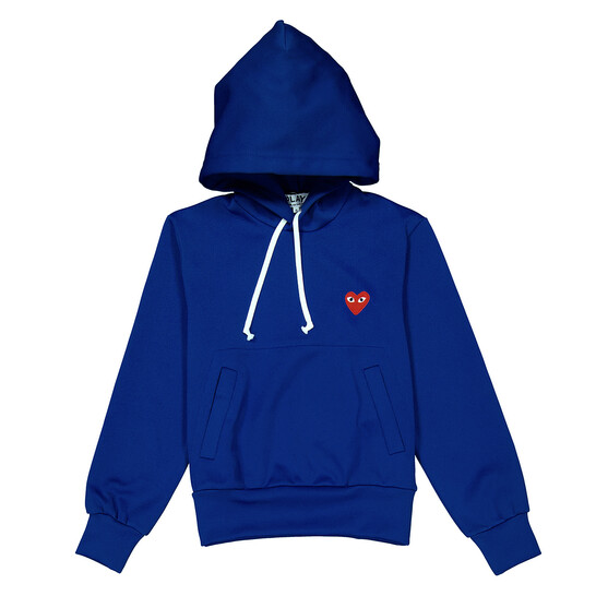 Comme Des Garcons Cdg Play Heart Logo Embroidered Hoodie In